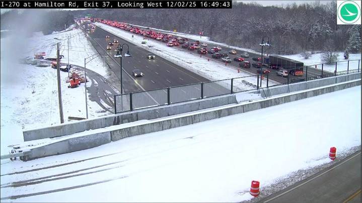 I-270 North in Gahanna reopens after semi crash, fuel spill