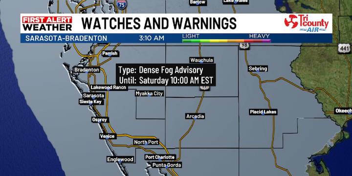 Morning Fog, A Chance for Thunderstorms
