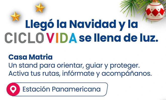 La Ciclovida ilumina la Navidad este domingo 7 de diciembre