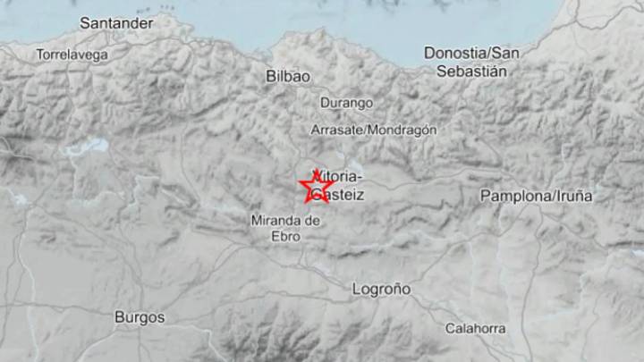 Un terremoto de magnitud 4 sacude a la provincia de Álava