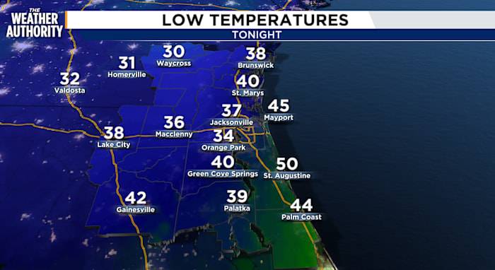 Freeze Warning and Frost Advisory hit NE Florida, SE Georgia