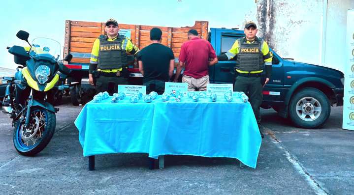 Por acción policial 30 mil dosis de coca fueron incautadas y dos hombres capturados en el Huila