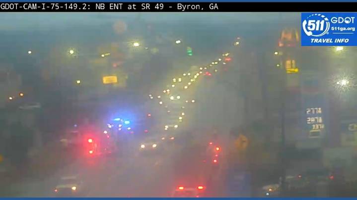 Traffic Impact Alert: Peach County crash closes southbound lanes on State Route 49 near interstate, GDOT says