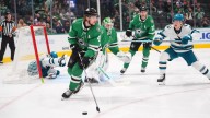 Rantanen has goal and 2 assists as Stars beat Sharks 4-1 to extend point streak to nine games