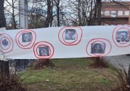 El PSE denuncia la aparición en Vitoria de un cartel amenazante con fotografías de Andueza y otros políticos en una diana