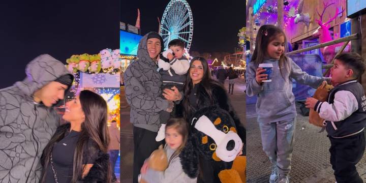 Valentina Cervantes mostró cómo vive la Navidad en Londres junto a Enzo Fernández y sus hijos