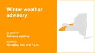 NY weather: The current winter weather advisory for part of New York will be expiring at 7 p.m.