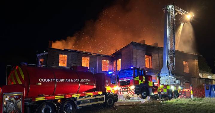 Boy, 16, quizzed over major fire that ripped through stately home in County Durham