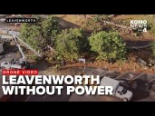 DRONE VIEW: Leavenworth without power after major storm blows through Washington