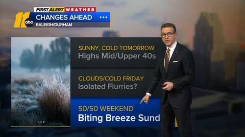 Patchy ice possible in some NC counties