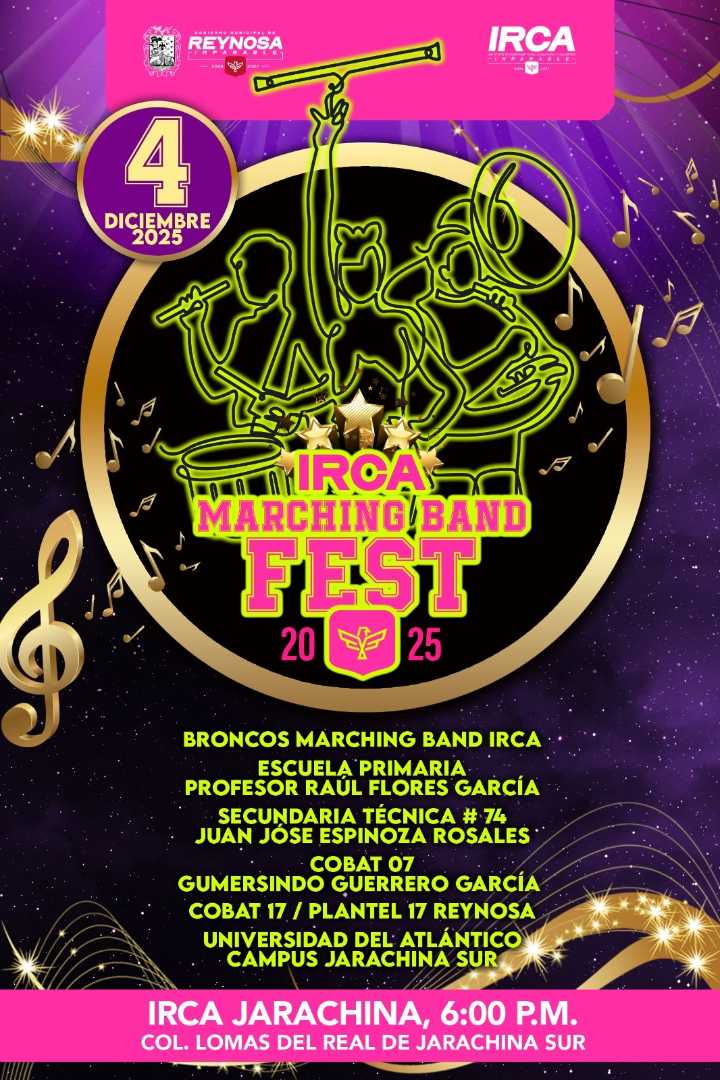 Impulsa Gobierno de Carlos Peña Ortiz el IRCA Marching Band Fest 2025