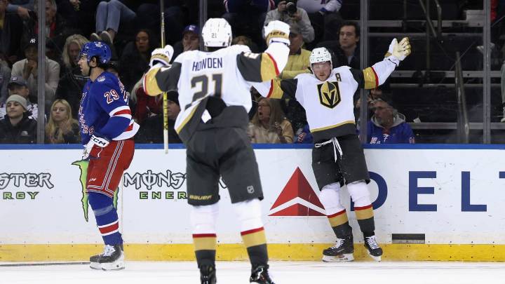 Eichel's late OT goal caps Golden Knights late rally against Rangers