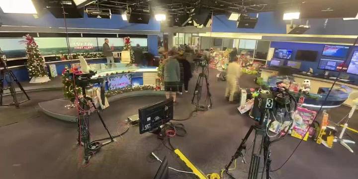 Another successful Toys For Tots drive at WITN. Here's a time-lapse of us clearing the studio.