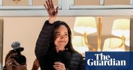 Venezuelan Nobel peace prize winner greets crowds in Oslo after nearly a year in hiding
