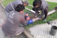 Reparan cañería de impulsión de agua potable en centro de distribución Parque del Lago