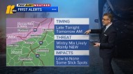 Wintry mix early Friday, ahead of cold rain