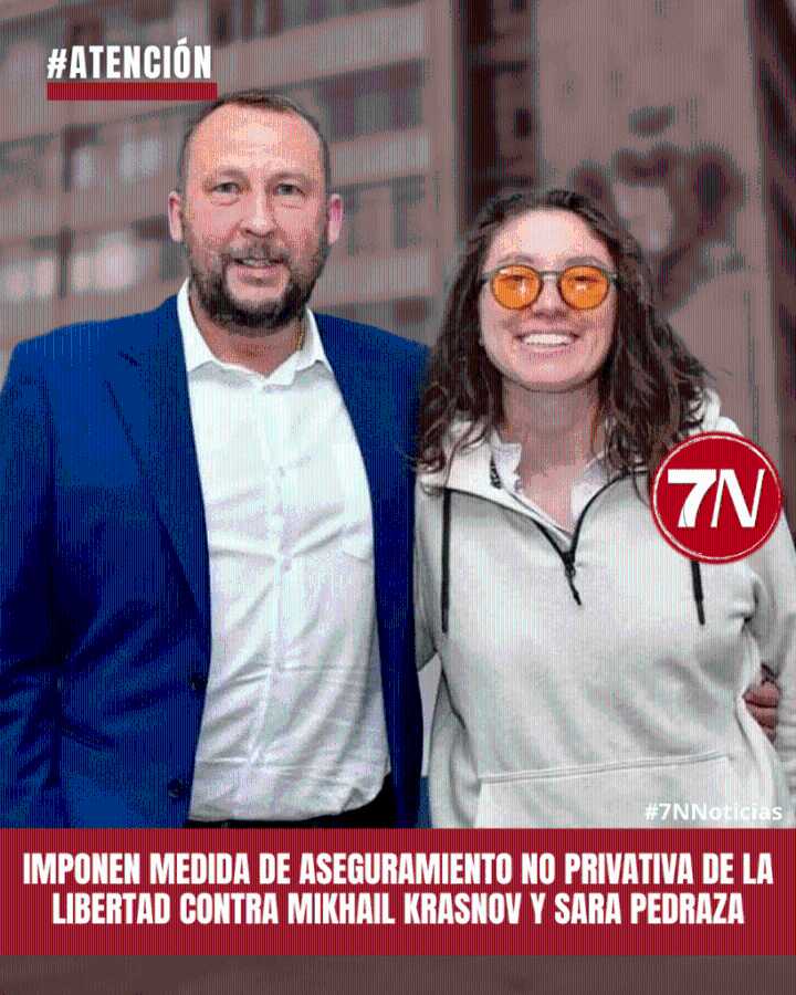 #Atención / Imponen medida de aseguramiento no privativa de la libertad contra el alcalde de #Tunja, Mikhail Krasnov y la exgestora social de la capital boyacense, Sara Catalina Pedraza Canaría.