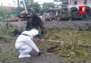 Camioneta con explosivos habría ingresado desde Colima antes de estallar en Coahuayana: FGE Michoacán