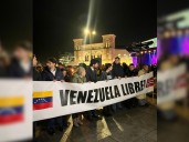 La marcha de las antorchas en Oslo y el saludo de los hijos de María Corina Machado