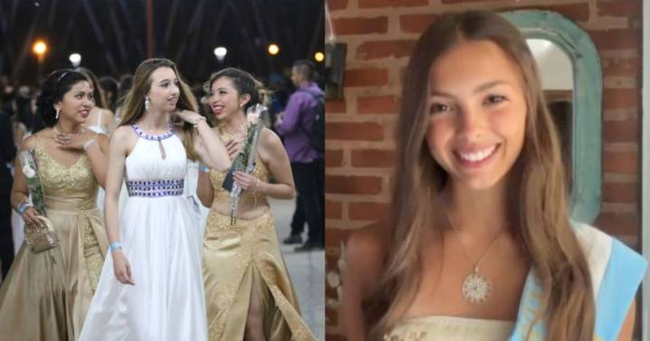 La representante nacional de estudiantes saluda a los egresados en vísperas de la Cena Blanca