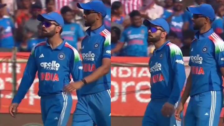 Hilarious Moment! Virat Kohli Steals Spotlight By Mocking Temba Bavuma's Walk During IND vs SA 3rd ODI; Video
