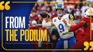 From the Podium: Sean McVay, Matthew Stafford, Blake Corum, Kobie Turner and Byron Young on Rams' blowout win over Cardinals in Week 14