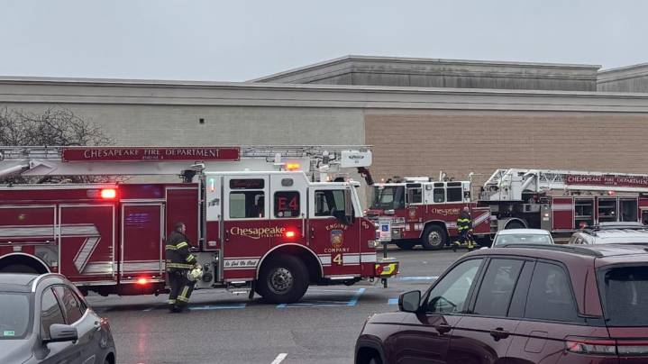 Fire at Chesapeake's Greenbrier Mall: Quick response, no injuries amid evacuation