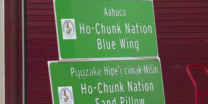 New dual-language signs identify Ho-Chunk communities on state highways