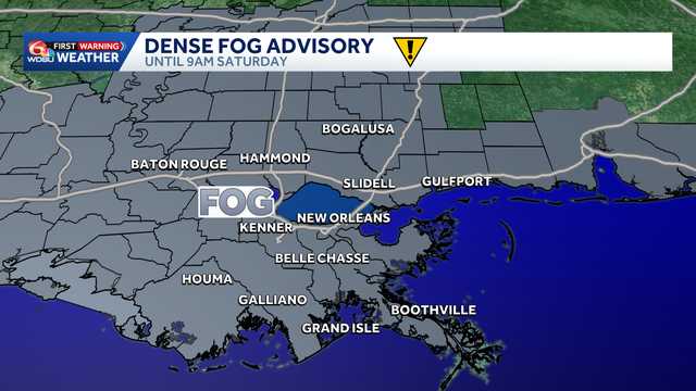 Dense fog advisory in effect until Saturday morning