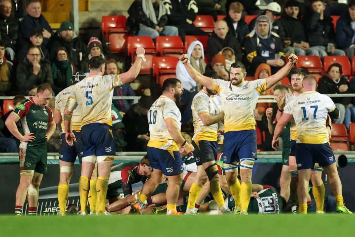 Leinster scrap past injury-hit Leicester in tight Champions Cup tussle