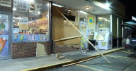 Vehicle crashes into Columbia Liquor Sunday night