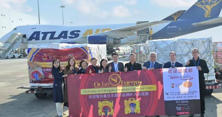 Embarque de cerezas “ultra premium” chilenas arriba a China vía avión y bajo sistema “anti