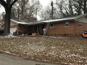 A house fire occurs on the north side of Evansville