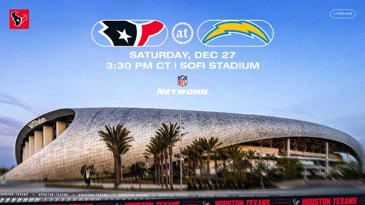 Week 17 Gameday Update: Texans at Chargers