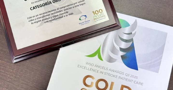 El SES Hospital Universitario de Caldas recibió reconocimiento oro por cuidado de pacientes con ACV