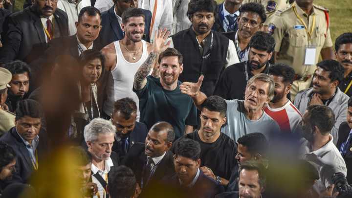 Hyderabad leg of Lionel Messi’s GOAT Tour of India goes uneventfully after Kolkata chaos