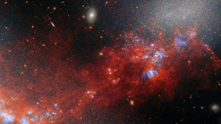 Glowing bridge links dwarf galaxies in stunning new image from the James Webb Space Telescope