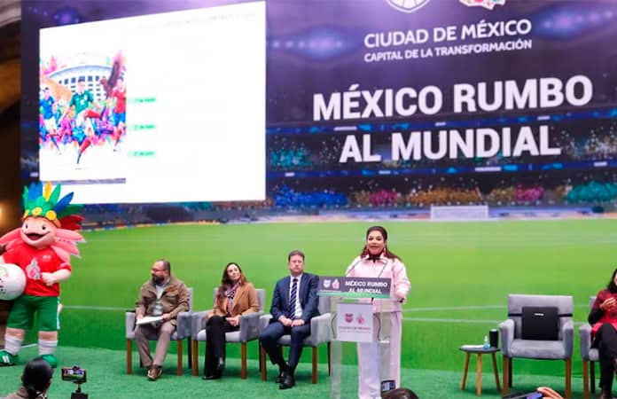 Presenta Clara Brugada la Placa Vehicular Conmemorativa del Mundial 2026; sólo se emitirán 60 mil y será opcional