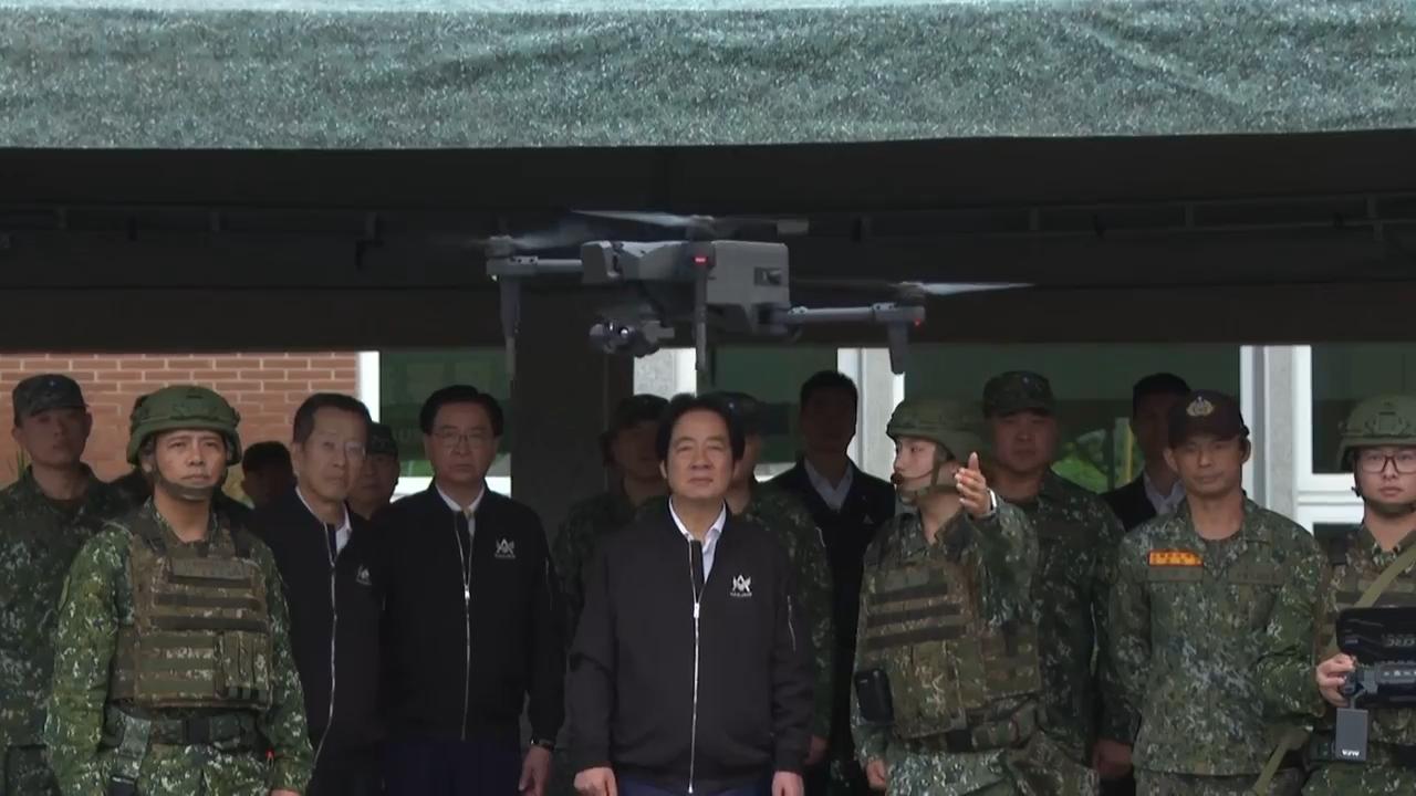 Taiwan ramps up drone training as President Lai meets reservists taking part in exercises