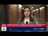 House Majority Leader Scalise says AI preemption is out of National Defense Authorization Act