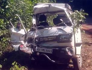 One Killed, Two Seriously Injured in KSRTC Bus–Omni Car Collision Near Vitla