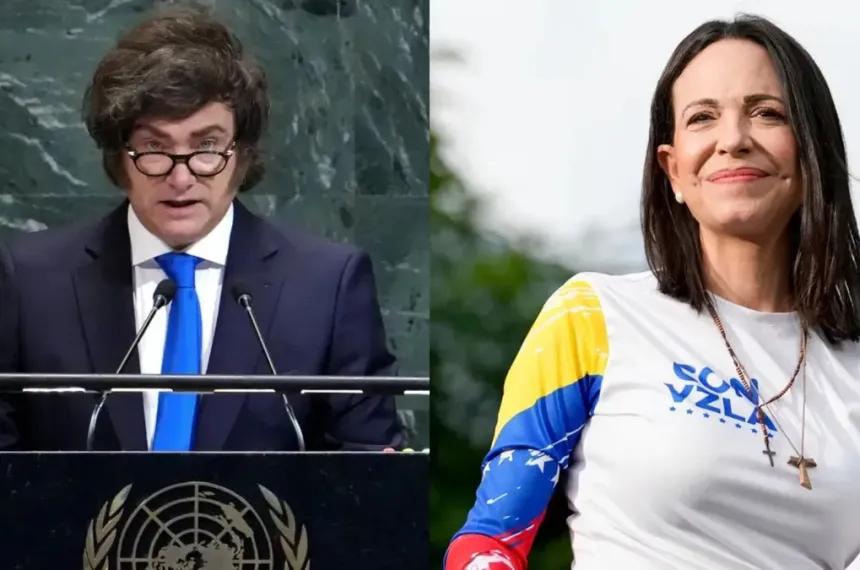 Milei viaja a Noruega para acompañar a María Corina Machado a recibir el Nobel de la Paz