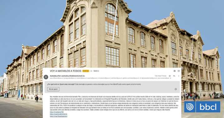 Valparaíso: Ingresan denuncia por amenaza "satánica y neonazi" de tiroteo en PUCV y hospital