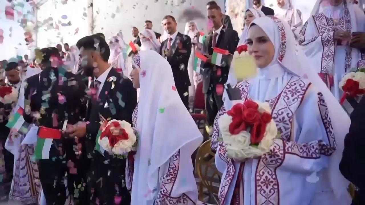 Mass wedding in Gaza Strip offers rare glimpse of hope in war