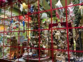 Holiday ornaments decorate life all year long in this Belgian shop