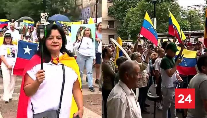 Marcha por "Paz y Libertad" convoca a venezolanos en las calles de Santiago Centro