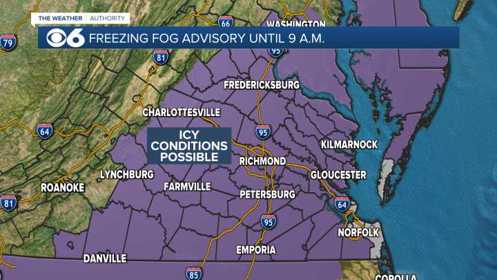 Freezing Fog Advisory until 9 a.m.