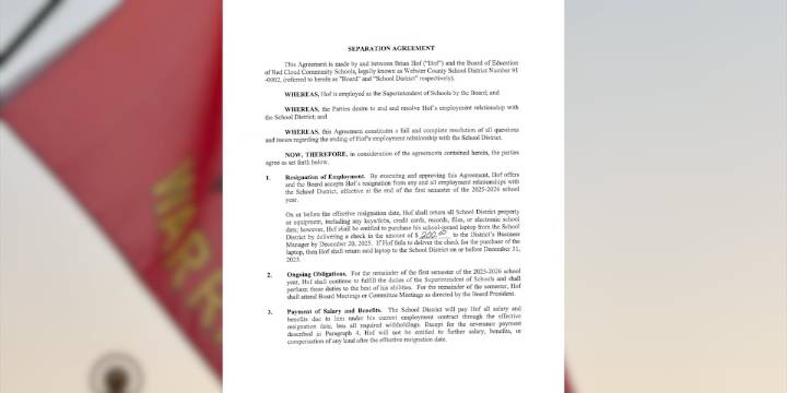 What’s in Red Cloud’s superintendent separation deal