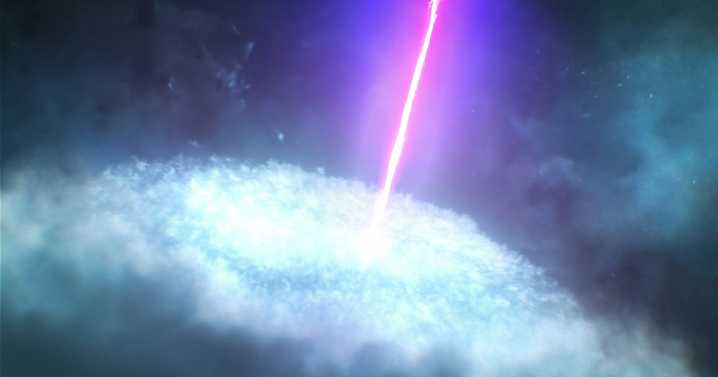 Stunning images of black hole eating a star