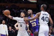Lakers blitzed by Spurs in NBA Cup quarterfinal loss